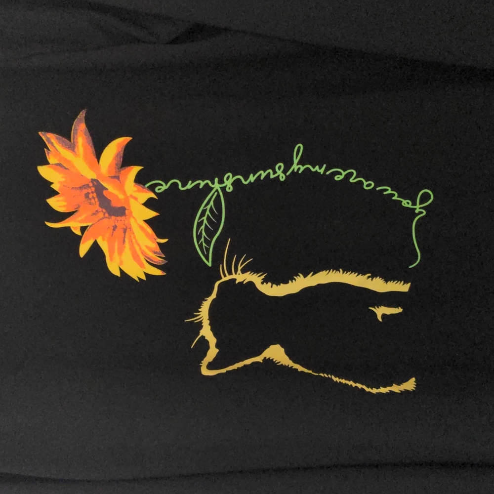 Crop Kitty with Sunflower Long Sleeve - Picture 2 of 3